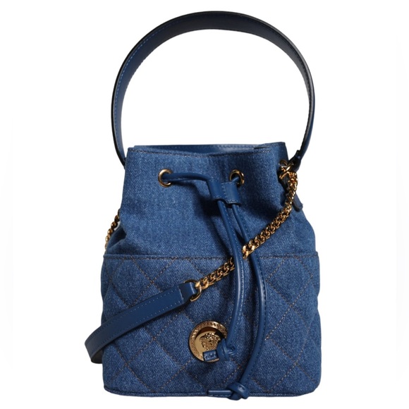 Auth VERSACE Bag • Denim Tote Shoulder Crossbody Bag NWOT Authentic VERSACE - Picture 1 of 8